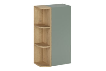 Zestaw meblowy z półsłupkiem i regałem - SET-ASG SP URSM - ASTER GREEN - Zielony Mat