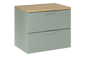 Zestaw meblowy 60cm z blatem - SET-ASG B CREMONA 60cm - ASTER GREEN - Zielony Mat