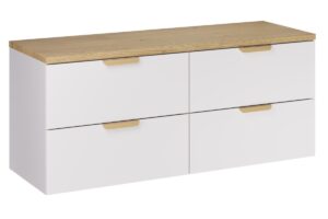 Zestaw meblowy 120cm z blatem - SET-ASW B CREMONA 120cm - ASTER WHITE - Biały Mat
