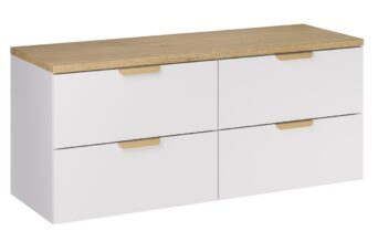 Zestaw meblowy 120cm z blatem - SET-ASW B CREMONA 120cm - ASTER WHITE - Biały Mat