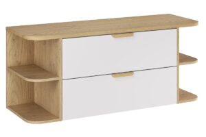 Zestaw meblowy 120cm z blatem - SET-ASW B CREMONA 120cm LRSM - ASTER WHITE - Biały Mat