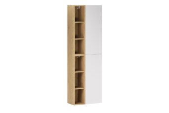 Zestaw meblowy z półsłupkiem i regałem - SET-ASW 2SP 2UR - ASTER WHITE - Biały Mat