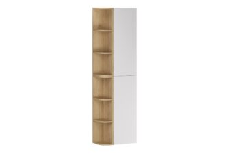 Zestaw meblowy z półsłupkiem i regałem - SET-ASW 2SP 2URSM- ASTER WHITE - Biały Mat