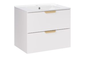 Zestaw meblowy 60cm z umywalką meblową LAVA - SET-ASW 60cm LAVA - ASTER WHITE - Biały Mat