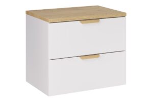 Zestaw meblowy 60cm z blatem - SET-ASW B CREMONA 60cm - ASTER WHITE - Biały Mat