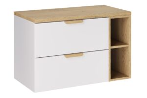 Zestaw meblowy 80cm z blatem - SET-ASW B CREMONA 80cm LR - ASTER WHITE - Biały Mat