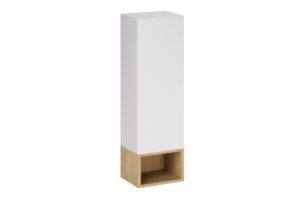 Zestaw meblowy z półsłupkiem i regałem - SET-ASW SP UR 30X20 - ASTER WHITE - Biały Mat