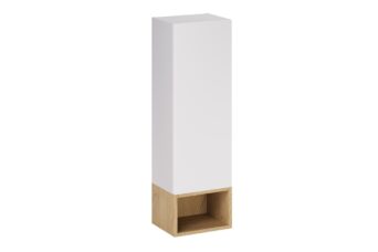 Zestaw meblowy z półsłupkiem i regałem - SET-ASW SP UR 30X20 - ASTER WHITE - Biały Mat