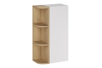 Zestaw meblowy z półsłupkiem i regałem - SET-ASW SP URSM - ASTER WHITE - Biały Mat
