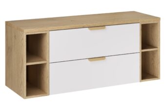 Zestaw meblowy 120cm z blatem - SET-ASW B CREMONA 120cm LR - ASTER WHITE - Biały Mat