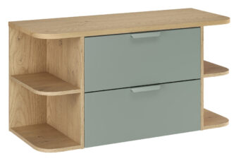 Zestaw meblowy 100cm z blatem - SET-ASG B CREMONA 100cm LRSM - ASTER GREEN - Zielony Mat