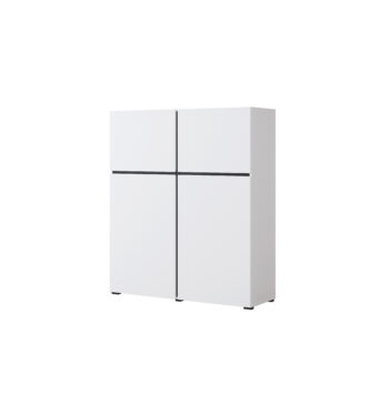 Komoda wysoka 4D Cross - 249WMY76 - Biały / Czarny