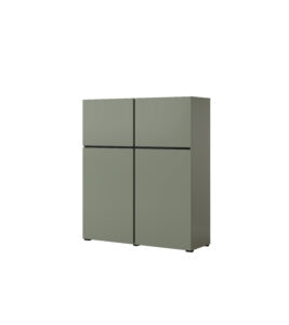 Komoda wysoka 4D Cross - 24GWMY76 - Zielony / Czarny