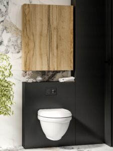 Szafka Łazienkowa Wisząca Nad Geberit Eva 60 cm - Dąb Craft Złoty