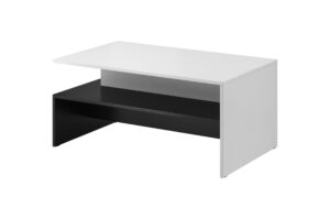 Stolik Kawowy BAROS 2497BM99 - Czarny Laminat / Biały Połysk