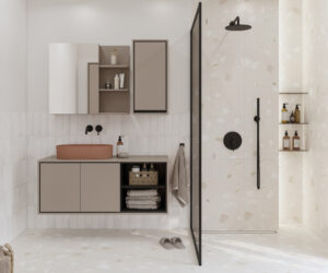 Meble Łazienkowe Irvine Congo + Czarne - 30CWNP60 + 30CWNP20 + 30CWNP03