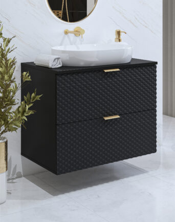 Szafka Pod Umywalkę Laura 2S 60 cm Czarna 30W3NM47