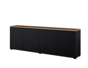Komoda MODO 24W5OJ25 - Czarny / Dąb Mauvella