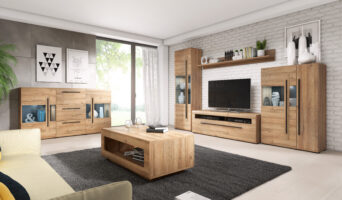 Duży Zestaw Mebli Do Salonu TULSA 24KZFJ 02 05 28 40 42 99 - Dąb Grandson