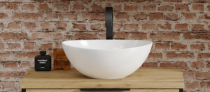Umywalka Łazienkowa Ceramiczna Nablatowa Biała Owalna EB