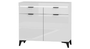 Komoda Baldur BDK-2 - Biały Połysk / Biały Mat
